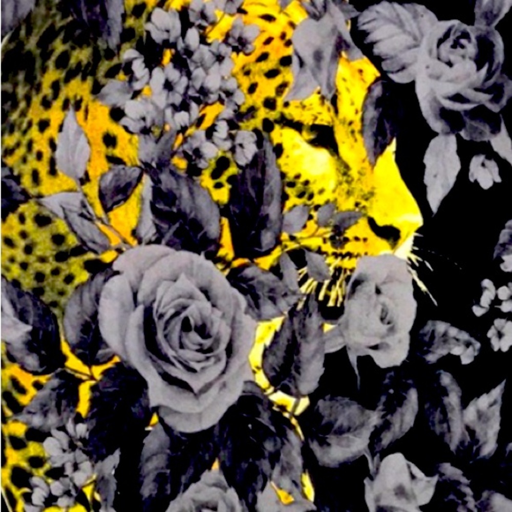#44 (M) Ring of fire tiger rose T-shirt, super soft